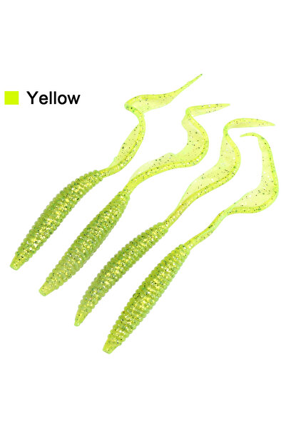 Choice 13 سم 5 قطع سبينبولر 18 سم 13 سم طُعم دودة لينة مرنة ذيل طويل 4 ألوان ...