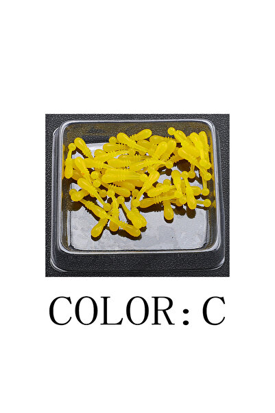 Choice 2 سم 50 قطعة 0.012 جرام C طُعم ناعم سوبر كونتيننتال طُعم أبيض جديد 2 سم/50 قطعة طُعم صيد السمك غارق تريمور باي