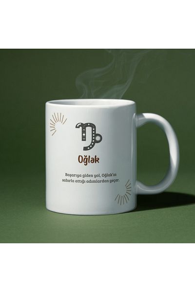 rk tasarım Fun Special Design Printed Mug with Zodiac Signs Theme
