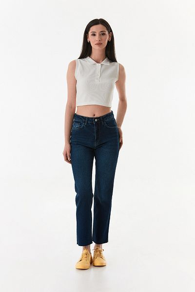 Fulla Moda High Waist Zip Mom Jeans