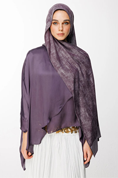 Mooncorn Sahara Pattern Double Sided Shawl Purple-Grey