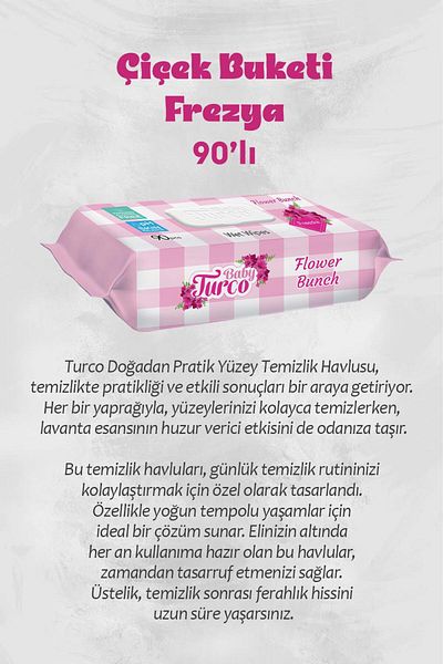 Baby Turco Buy 17 Pay 15 Freesia Flower Bouquet 90 Sheets Wet Towel and Rosie