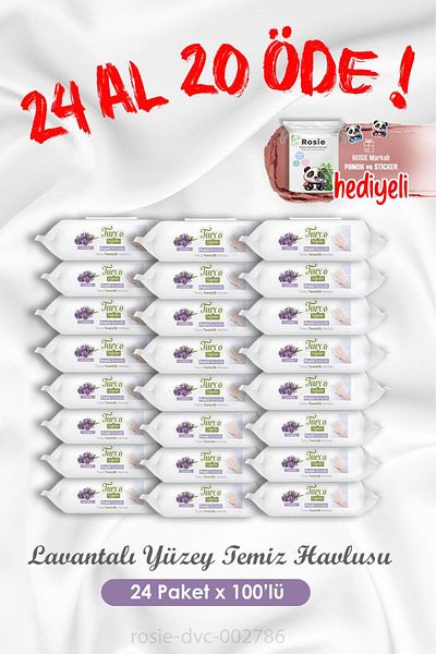 Baby Turco Buy 24 Pay 20 Lavender Surface Cleaning Towels 100Pcs and Rosie