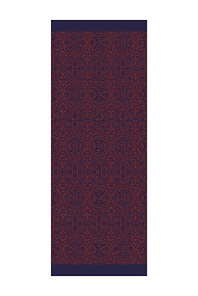 Mooncorn Morocco Pattern Double Sided Shawl Navy Blue-Ceap Shell