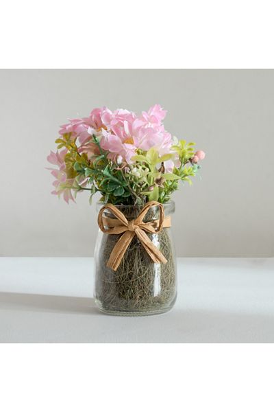 Home Box Caven Daisy Arrangement in Glass Bottle 9x9x13 cm