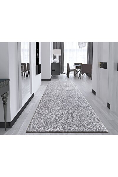 Plato Halı Parantez Saltanat Lüks Oturma Odası, Salon, Antre, Yıkanabilir Polyester Kaymaz Taban Gri Halı