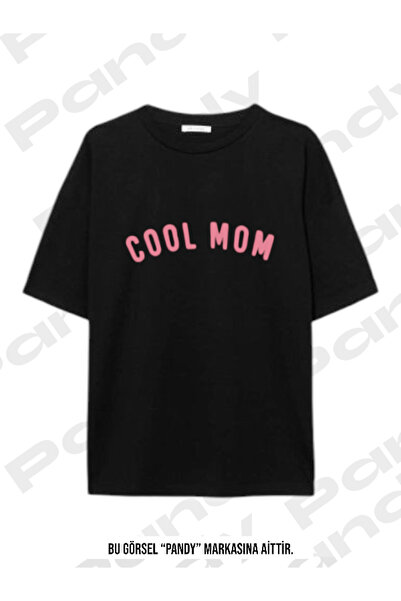 pandy Tricou oversize cu mânecă scurtă cu imprimeu Cool Mom