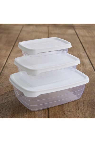Home Box Spectra 3-Piece Pearl Container Set