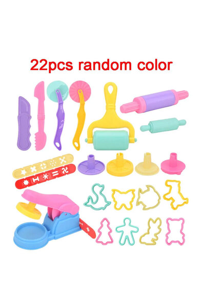Choice 22pcs set Play Dough Accessories Set for Kids Playdough Tools with Various Plastic Molds Rolling Pin