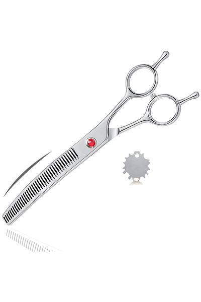 Choice Curved Thinning Dog Grooming Scissors Down Curved Thinning Scissors for Dog Hair Cutting Professiona