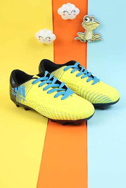 Moda Lime Boys' Football Boots Turf Field Boys' Soccer Shoes Spiked Football Sneakers