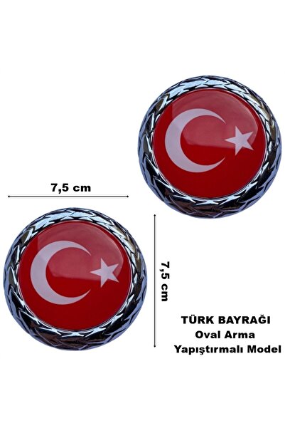 midline Türk bayrağı arma yuvarlak çelenk bayrak arma yapıştırma model bagaj ...