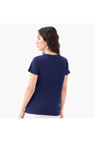 SP Characters Cambridge Print T-shirt With Crew Neck And Short Sleeves