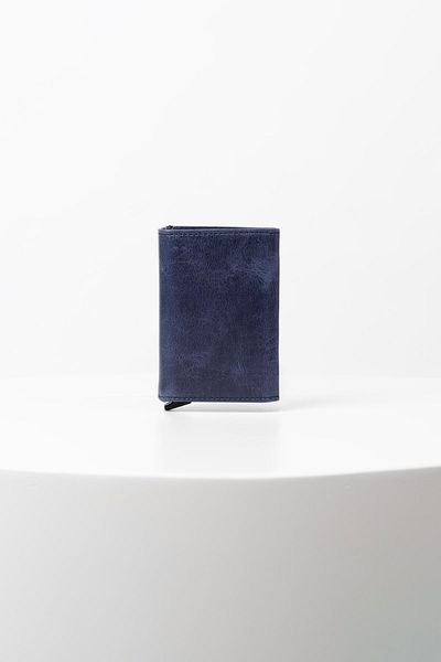 BAYDERİ Valde Genuine Leather Mechanical Card Holder Wallet