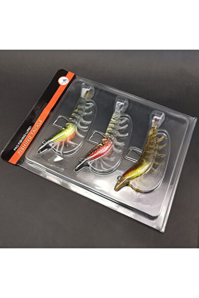 Choice1 537-3 قطع مزيج الألوان ANFS 1 قطعة/3 قطع طُعم صيد الروبيان الناعم الم...