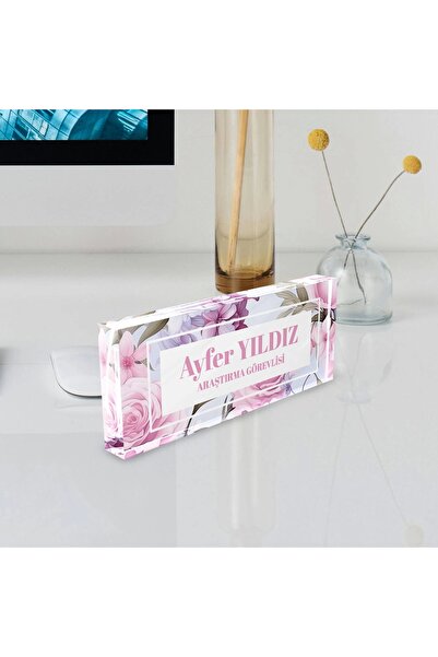 Store Kişiye Özel Akrilik Masa Isimliği Ofis Masa Üstü Isimlik