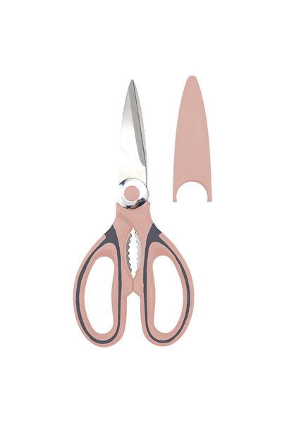 Choice pink Kitchen Scissors Chicken Bone Scissors with Cover Stainless Steel  Multipurpose  for Opening Bo