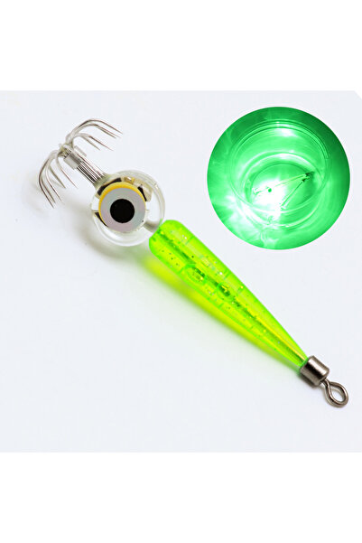 Choice خطاف حبار مضيء باللون الأخضر، قطعة واحدة، خطاف أخطبوط لصيد الأسماك الب...