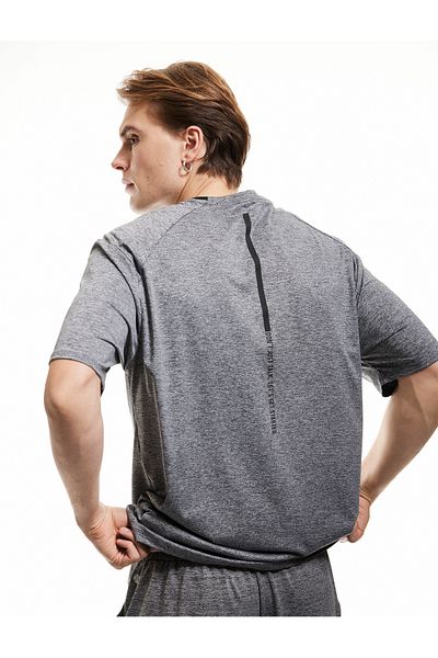 Koton Short Sleeve Back Printed Crew Neck Sports T-Shirt