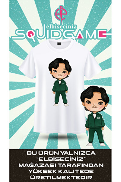 VİZYON İKRA SQUID GAME 456 Μπλουζάκι/Φούτερ Unisex με στάμπα δημοφιλούς χαρακ...