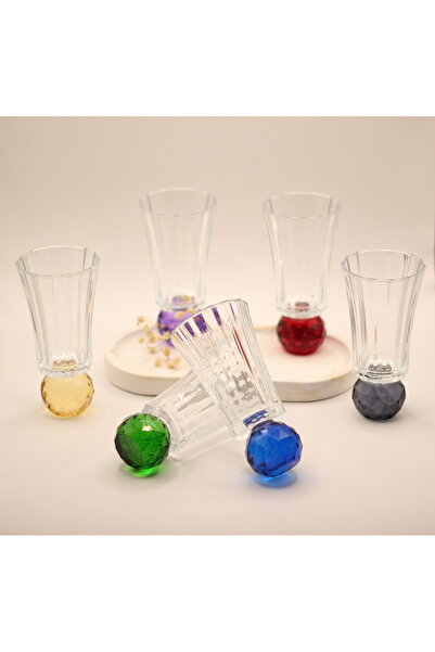 Genel Markalar 6'LI ALTI RENK AYAKLI KAHVE YANI SU BARDAĞI