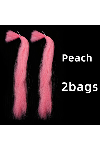 Choice 30 سم 2 كيس من ألياف سمكة صغيرة ملونة باللون الخوخي بطول 30 سم، مادة ر...