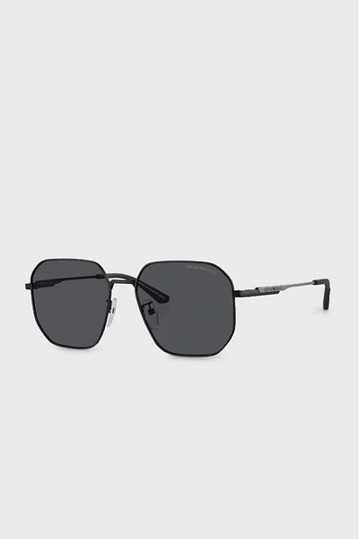 Emporio Armani نظارة شمسية للرجال - موديل Ea 2154d - مقاس العدسة: 57 مم - أسود غير لامع