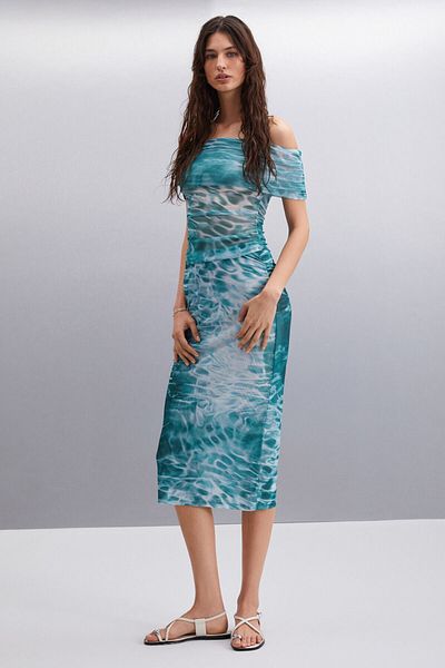 GRIMELANGE JAVIERA Women's Slim Fit Patterned Polyester Skirt