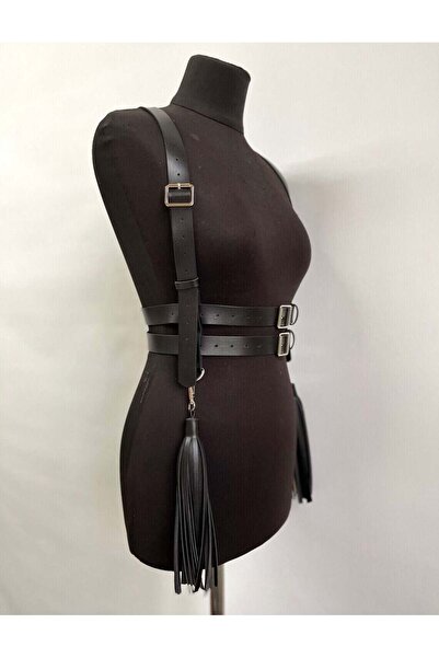 Angels Passion Şık ve Tarz Püsküllü Deri Kemer