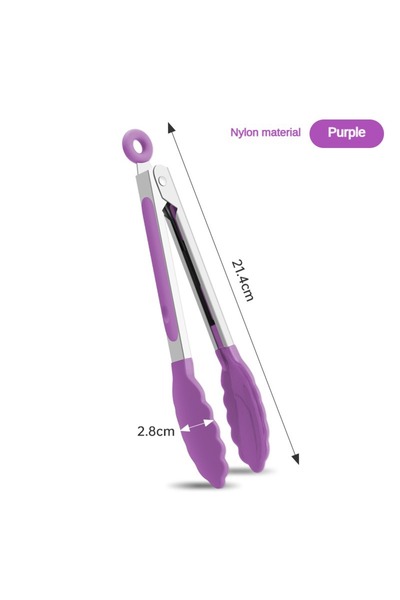 Choice6 7InchPurple 1 piece high temperature resistant nylon stainless steel ...