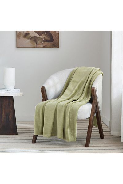 Home Box Ontario Solid Coral Fleece Throw 120x170 cm
