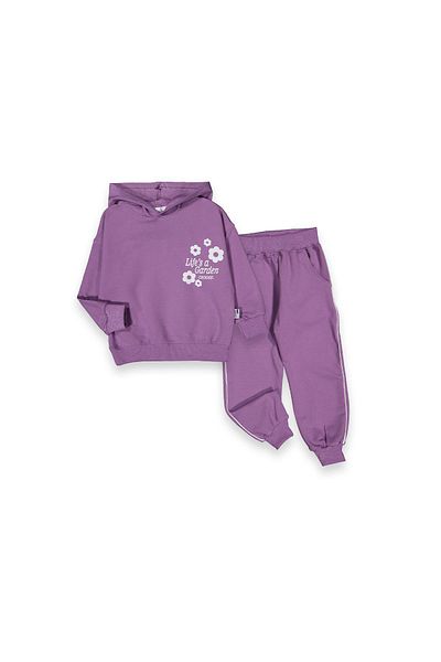 MUTTİ Flower Printed 2 Thread Girl's Suit