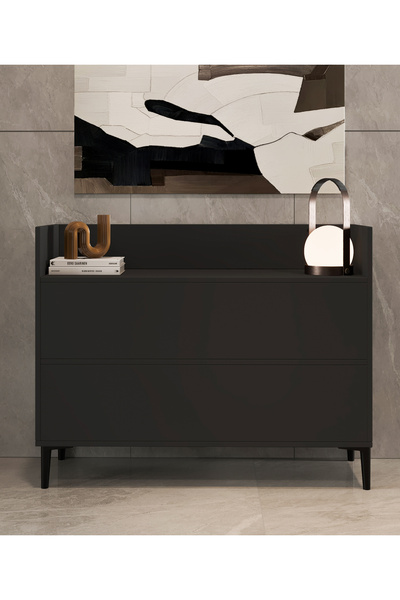 İNARCH DİZAYN Gale Çok Amaçlı Dolap, Dresuar, 2 Kapaklı Dolap, Antrasit, Ev-Ofis