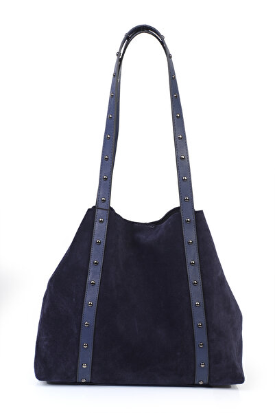 Ysmn Genuine Leather Suede Staple Detailed Women's Shoulder Bag Yc 012075 Hsd