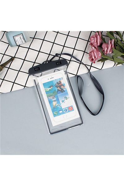 Choice black 1 PC Mobile Phone Waterproof Bag, Touch Screen, Swimming, Drifting, Diving, Air Bag, Transpare