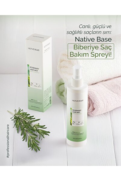 Native Base Biberiye Suyu Spreyi %96 Doğal İçeriğiyle Dökülme Karşıtı ve Hızlı Saç Uzamasını Destekleyici 250 Ml