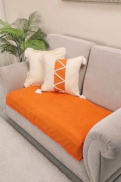 Aisha's Design Pom-Pom Sofa Cover 90X155 cm - Ko-33Ik