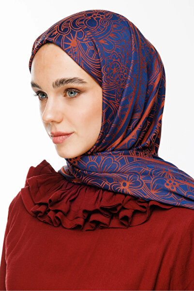 Mooncorn Σάλι διπλής όψης Navy Blue-Onion Shell