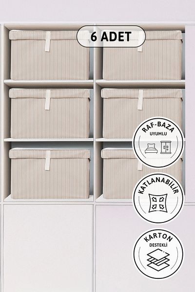 FAVORA Mega Plus 6 τεμαχίων Κάλυμμα Τσάντα - 70x40x30 Καφέ