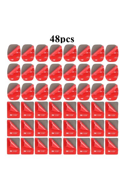 Choice Option 1 48pcs Sticker for Gopro Hero 11 10 9 8 7 OSMO XIAOMI Camera VHB Adhesive Sticker Curve Flat