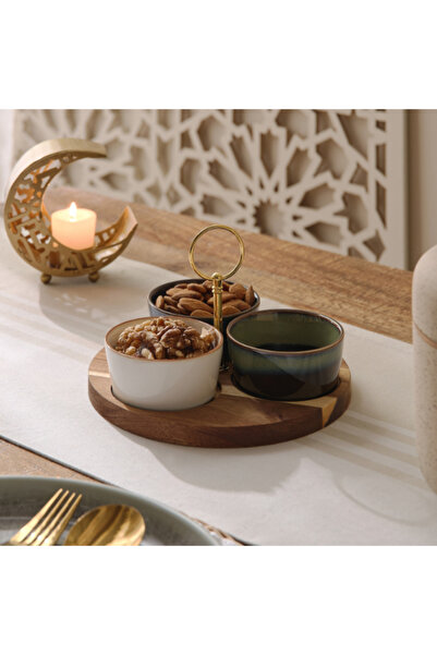 Home Box طقم تقديم الطعام إيدن مكون من 3 قطع بمقبض