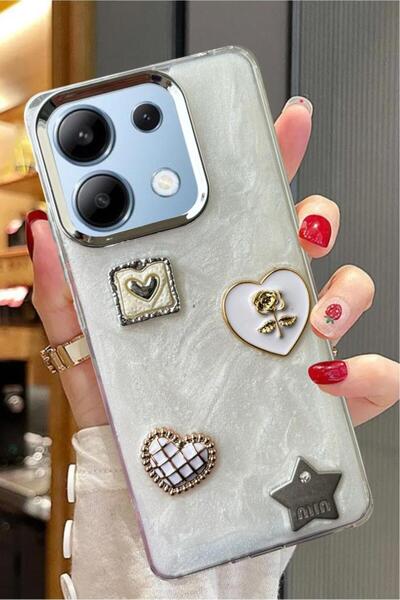 3GEN CASE Xiaomi Redmi Note 13 4G متوافق مع شريط حجري ثلاثي الأبعاد على شكل ف...