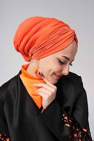 Ambargo Orange Silk Sandy Fabric - Cotton Combed and Lycra Lining Inside