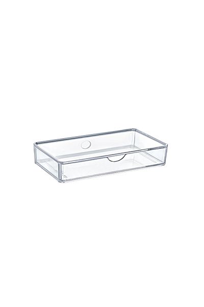 Dükkanönü Makeup Jewelry Drawer Box Transparent Multifunctional Organizer
