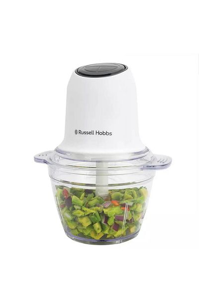 RUSSELL HOBBS Go Create White Mini Chopper 27540,300W,500ml Capacity,One-Speed,Stainless Steel Blade