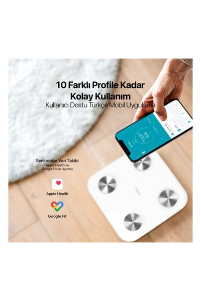 Ttec 2at01 Sensi Yağ Ölçer Ve Vücut Analizli Hassas Sensörlü Akıllı Tartı / Baskül