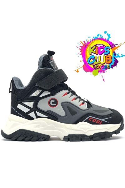 Kids Club Shoes Cool Miles Ortopedik Kaymaz Hafif Taban Unisex Çocuk Bot GRİ