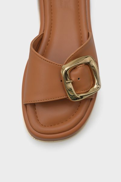Capone Outfitters Damen-Hausschuhe mit Keilabsatz und Schnalle