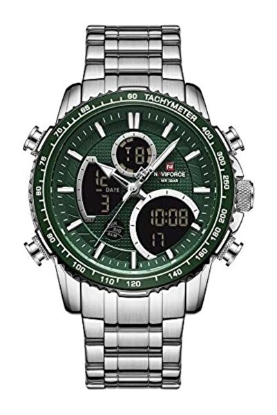 Naviforce Luxury Stainless Steel Watch – Analog-Digital, Waterproof, Sports, Multifunction