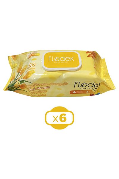 FLODEX Wet Wipes Yellow Garden 90 X 6 Pieces